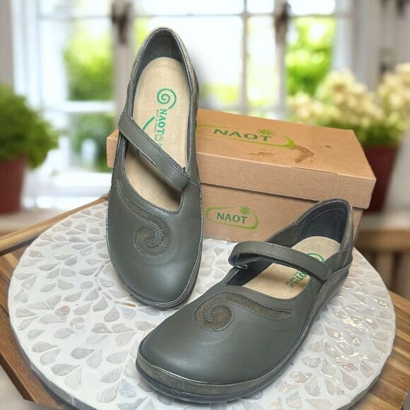 Naot Matai $199 Mary Jane Leather Suede EU 39 / US 8 New in Box – Cork/Latte Foo - Picture 4 of 13